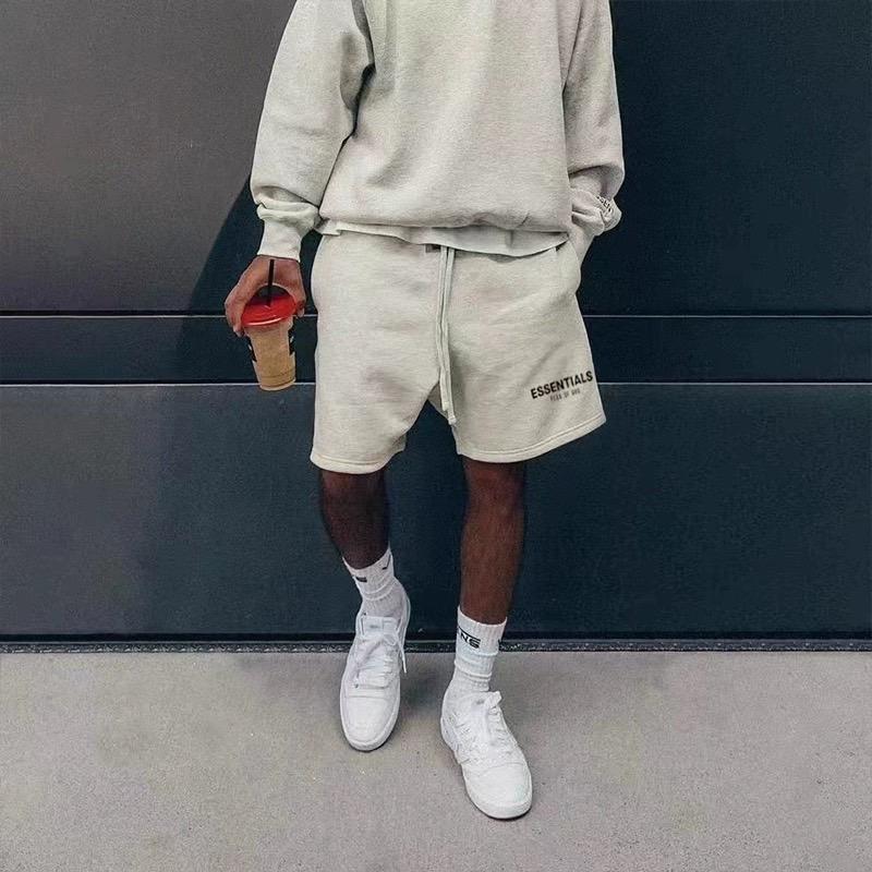 Fear of God FOG Essentials 22ss 前後植絨字體logo 短褲