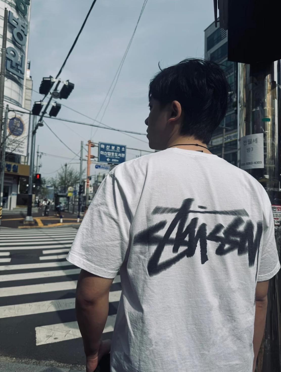 Stussy 前後暈眩Logo 短TEE