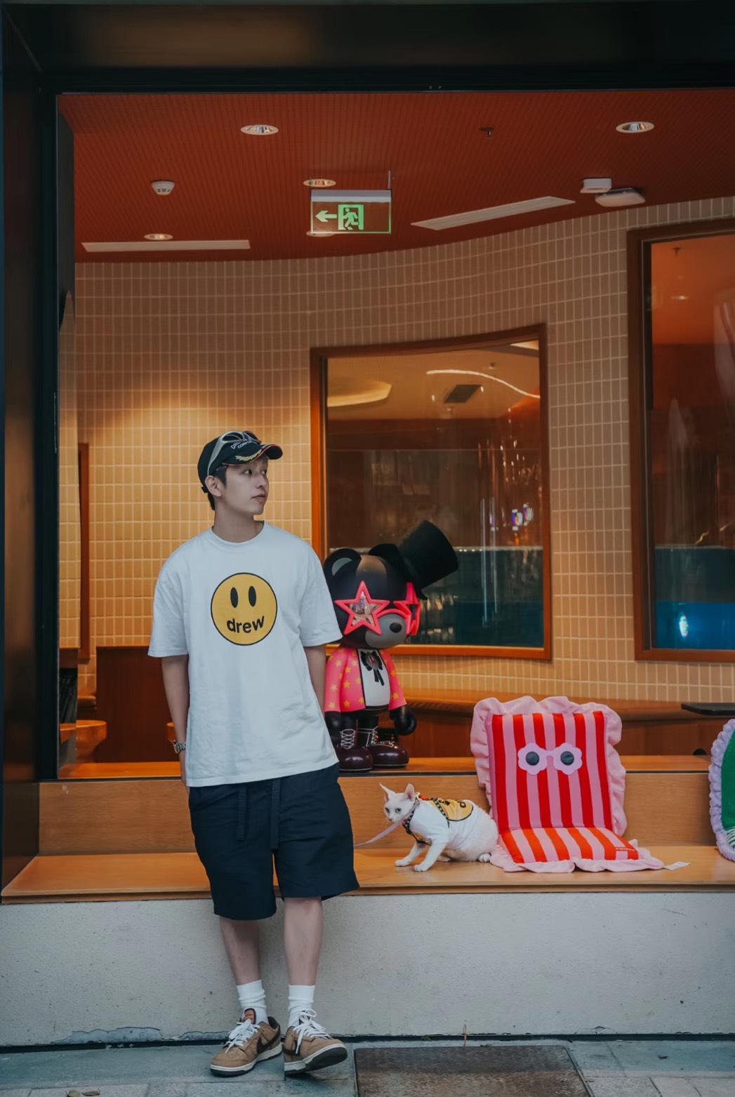 Drew House 小賈斯丁Burgundy Mascot ss Tee 笑臉短TEE