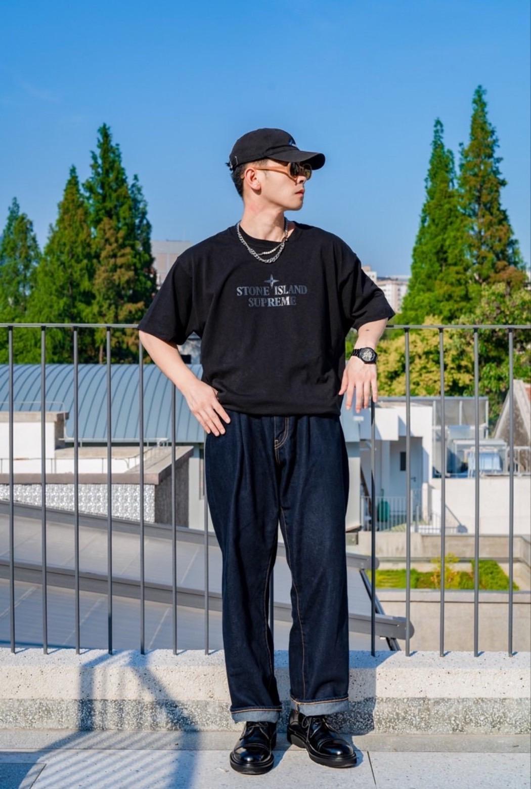 Supreme x Stonelsland 22ss 聯名短TEE