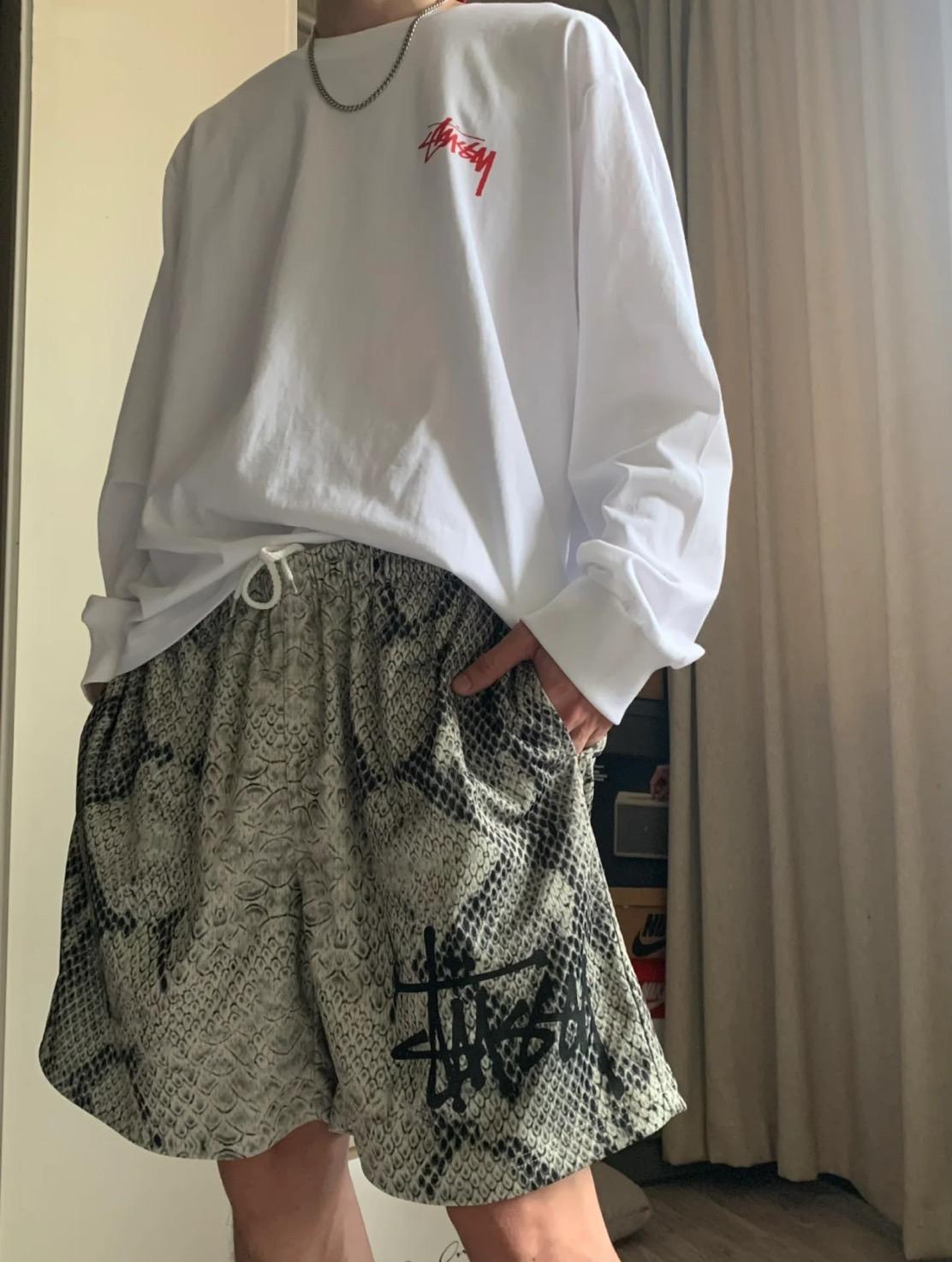 Stussy Mesh Short Basic Snake Logo 蛇紋短褲|