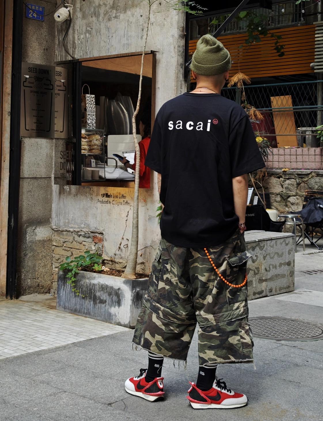 Wtaps x Sacai Print T-shirt / SS / Cotton.Sacai 聯名短TEE |