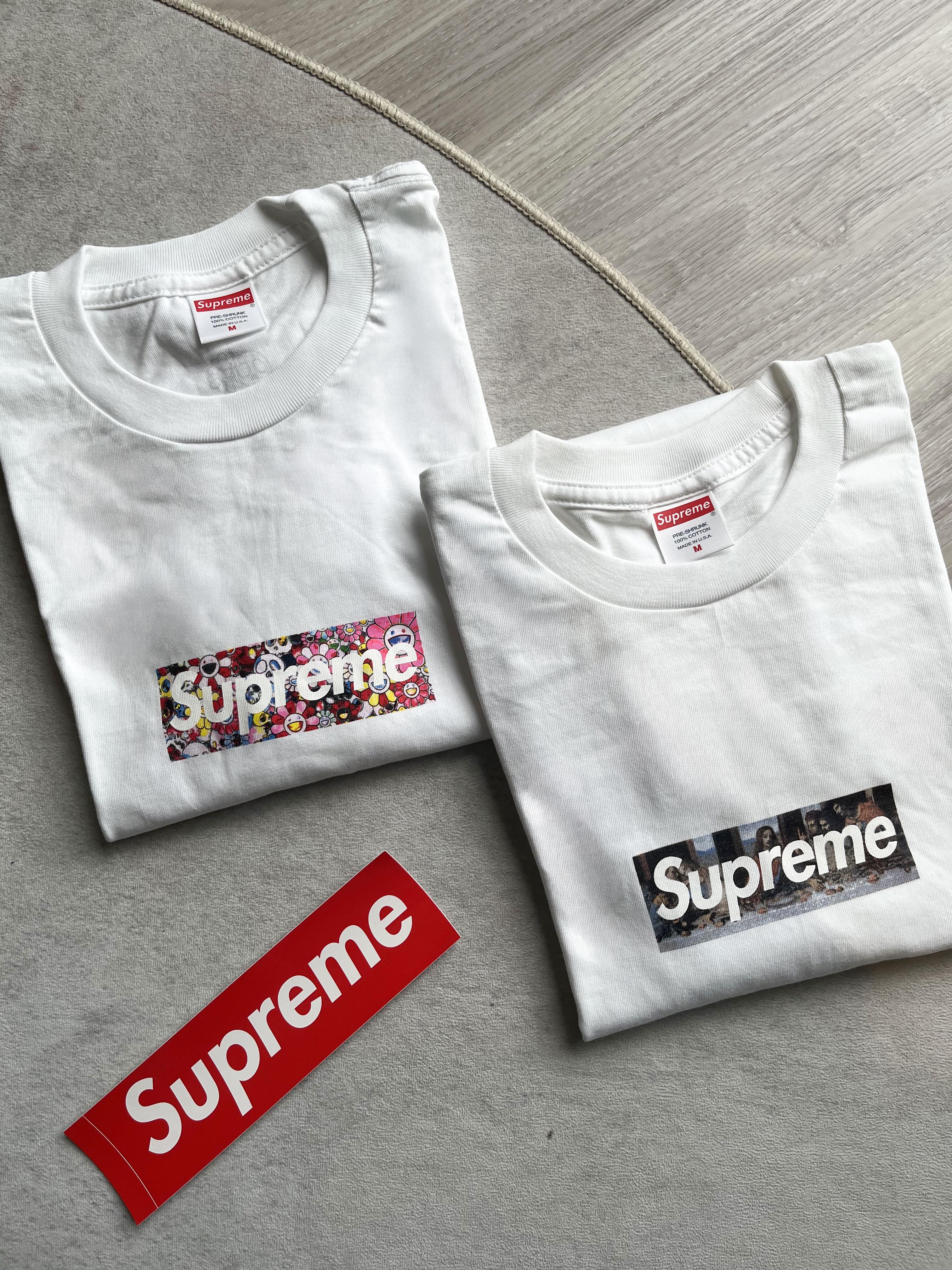 upreme® 21ss Milan Box Logo 米蘭限定最後的晚餐短Tee/Supreme® SS20 week9 村上隆太陽花COVID-19 box logo慈善短Tee