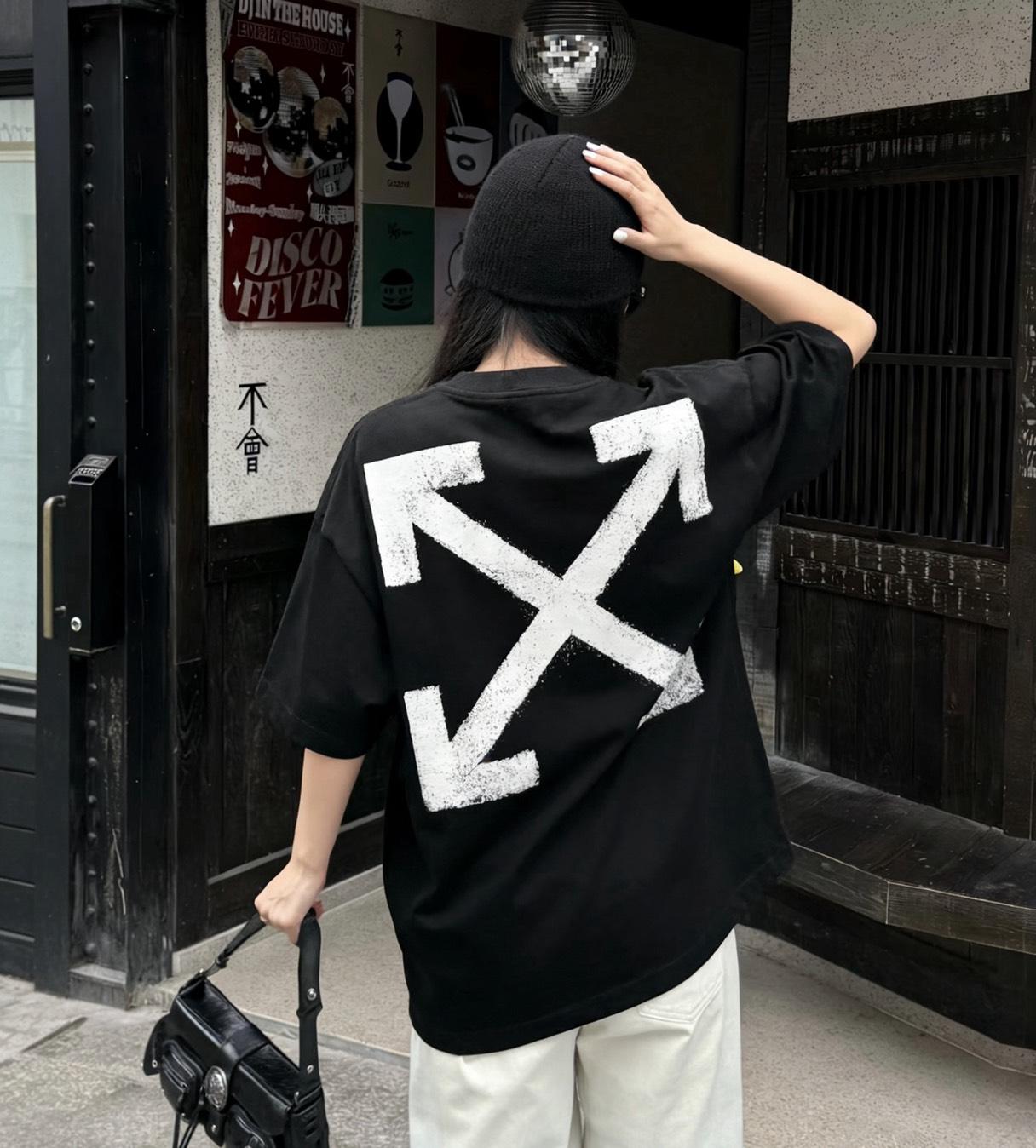 Off-White OW噴漆箭頭Logo短TEE