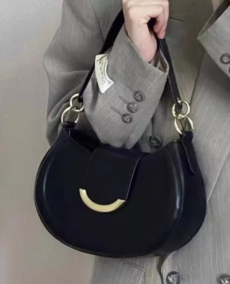 包包女2024新款馬鞍包高級感中古包復古辣妹腋下包笑臉單肩斜挎包
