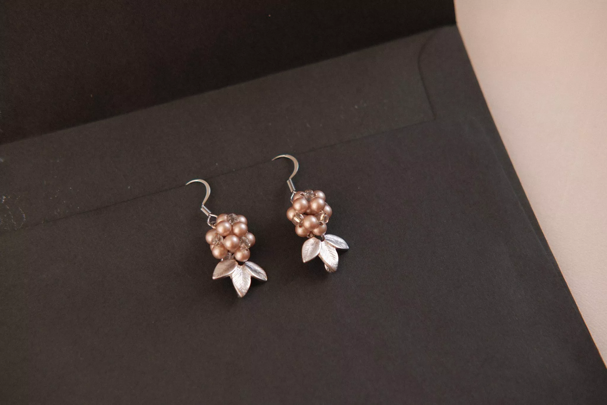 珠寶編織耳環/可改夾/三葉