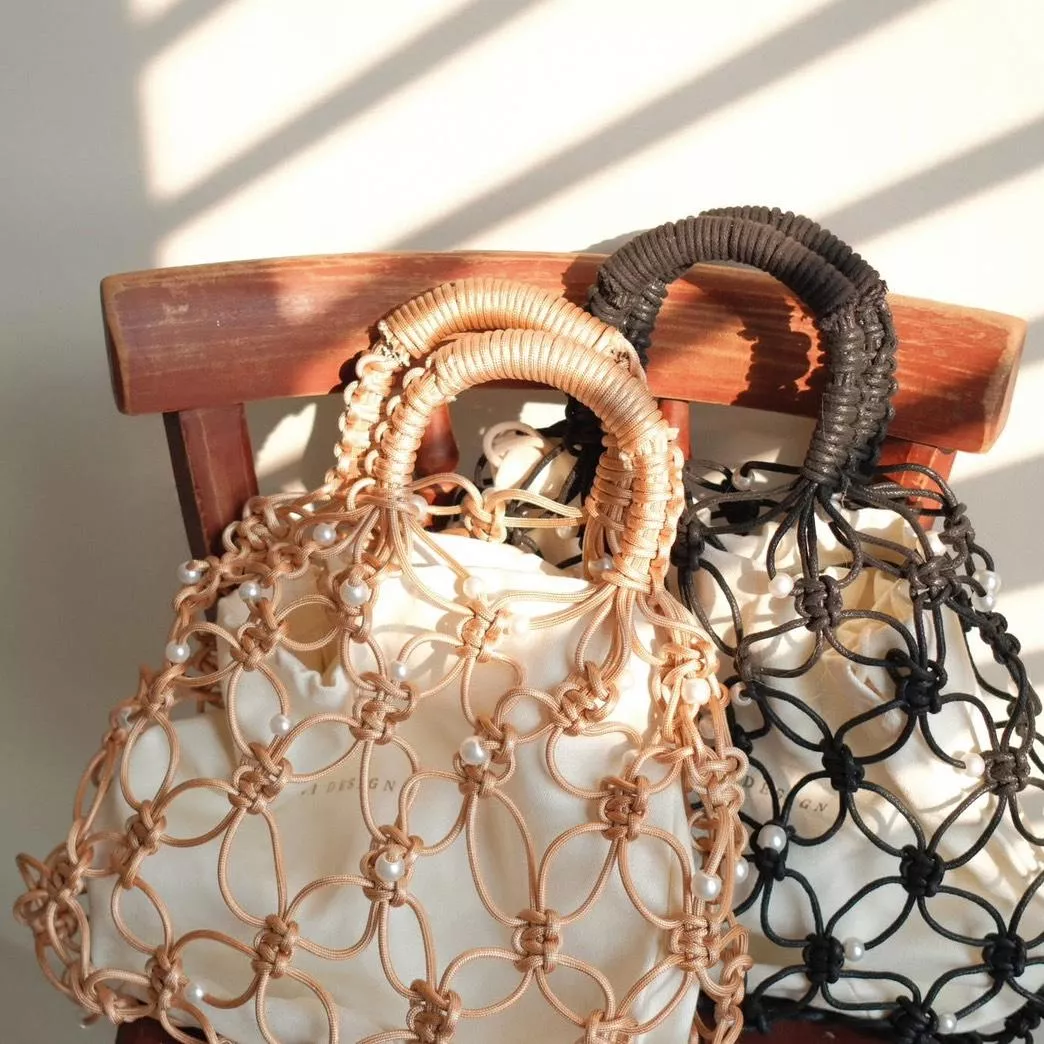 【母親節限定】ELLE x VIVI DESIGN｜珍珠編織包-台中場