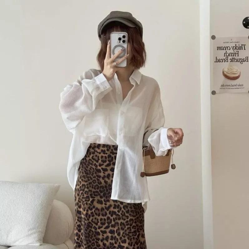 ʀ.ᴄʜ 🇰🇷韓版秋款🍂透明格子雪紡