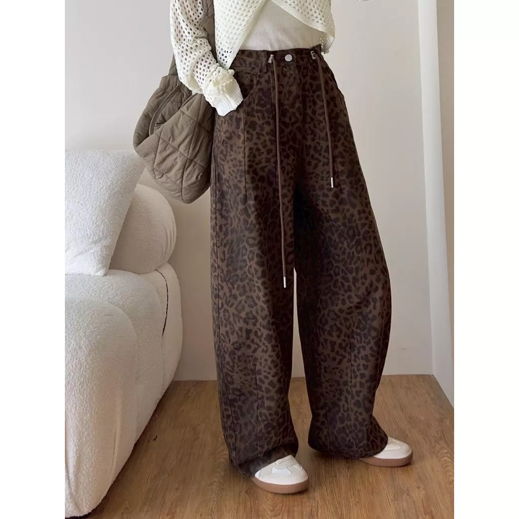 ʀ.ᴄʜ 韓🇰🇷秋🍂豹紋微寬長褲