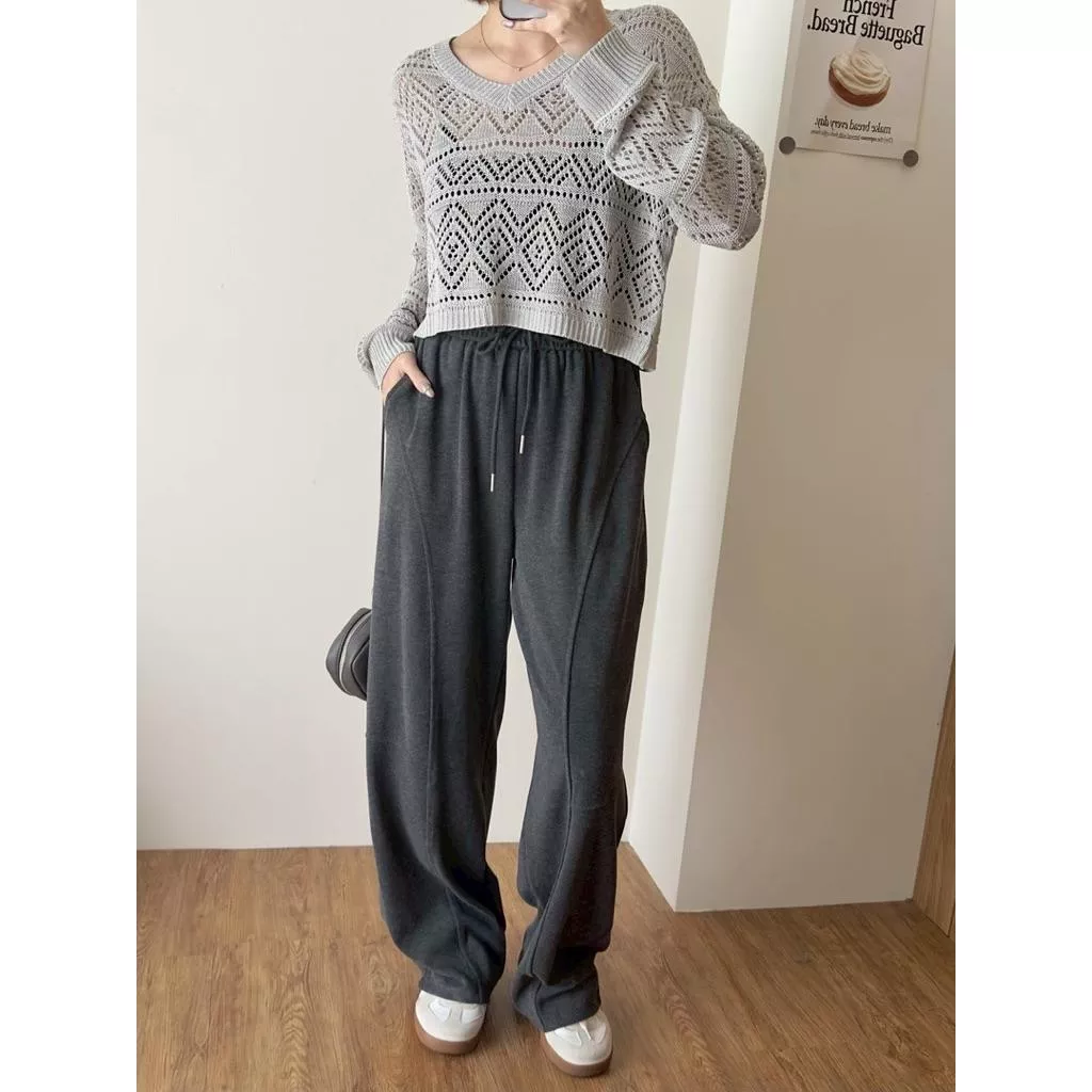 ʀ.ᴄʜ 雙面羊絨彎刀長褲