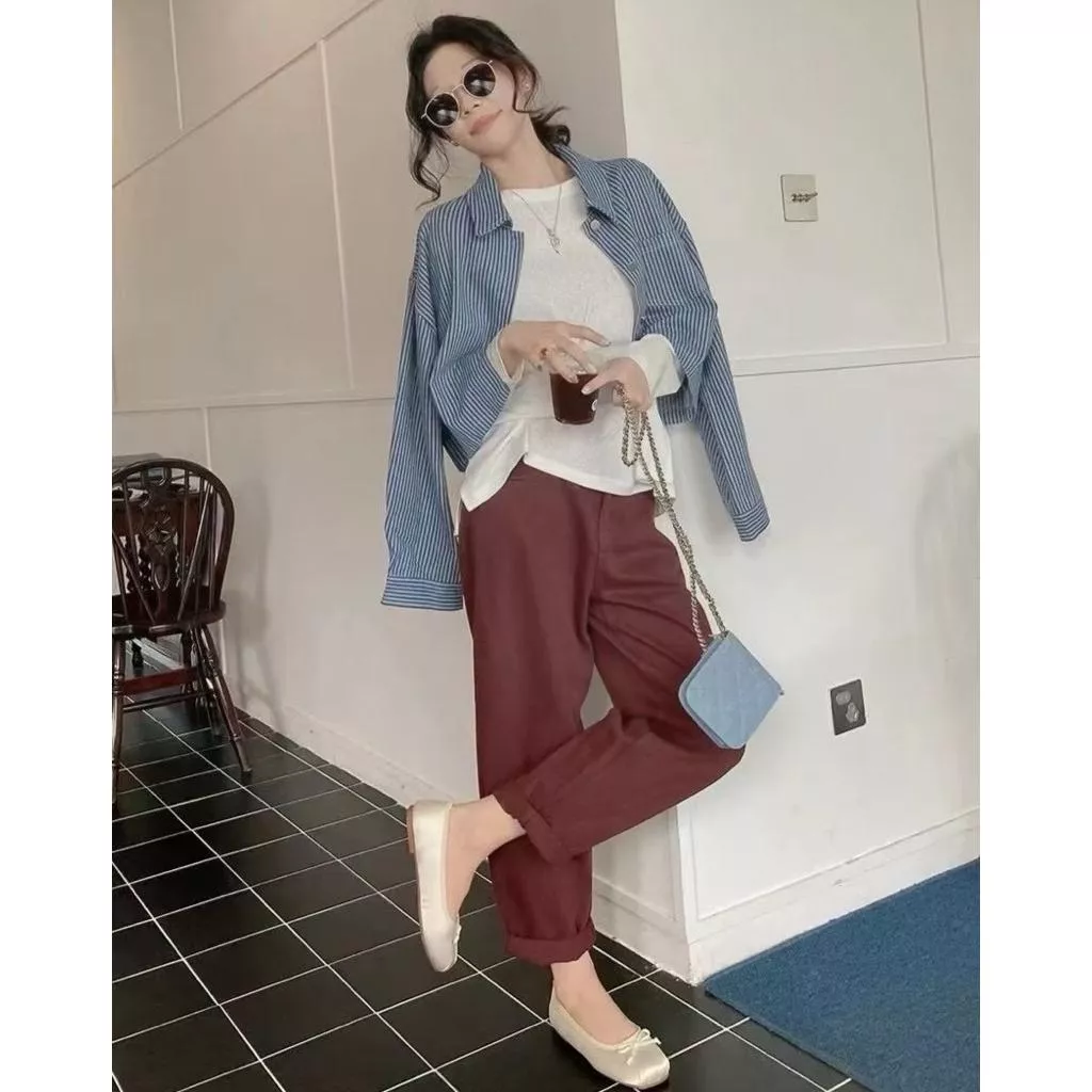 ʀ.ᴄʜ 直條紋牛仔襯衫