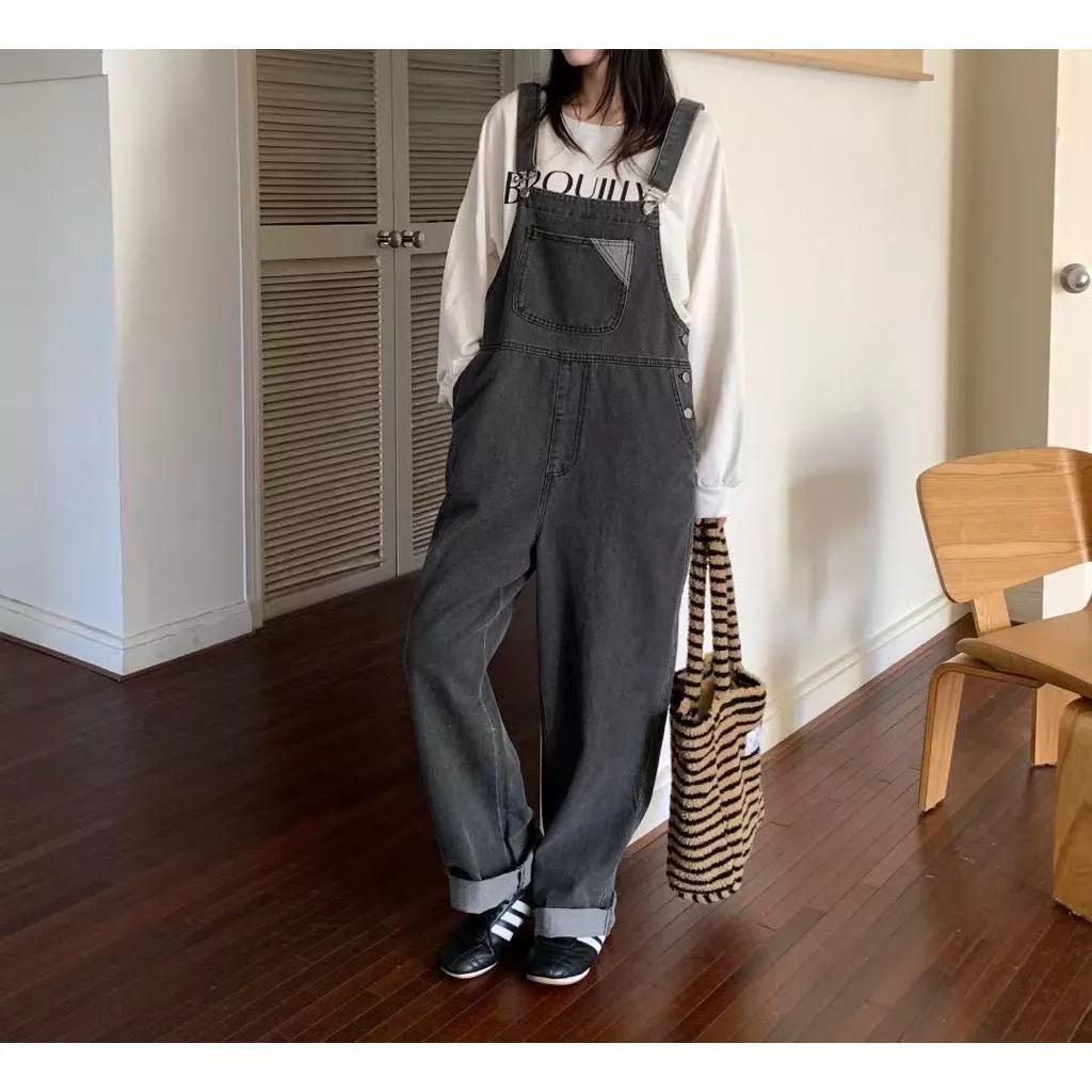 ʀ.ᴄʜ 拼色Boy吊帶褲