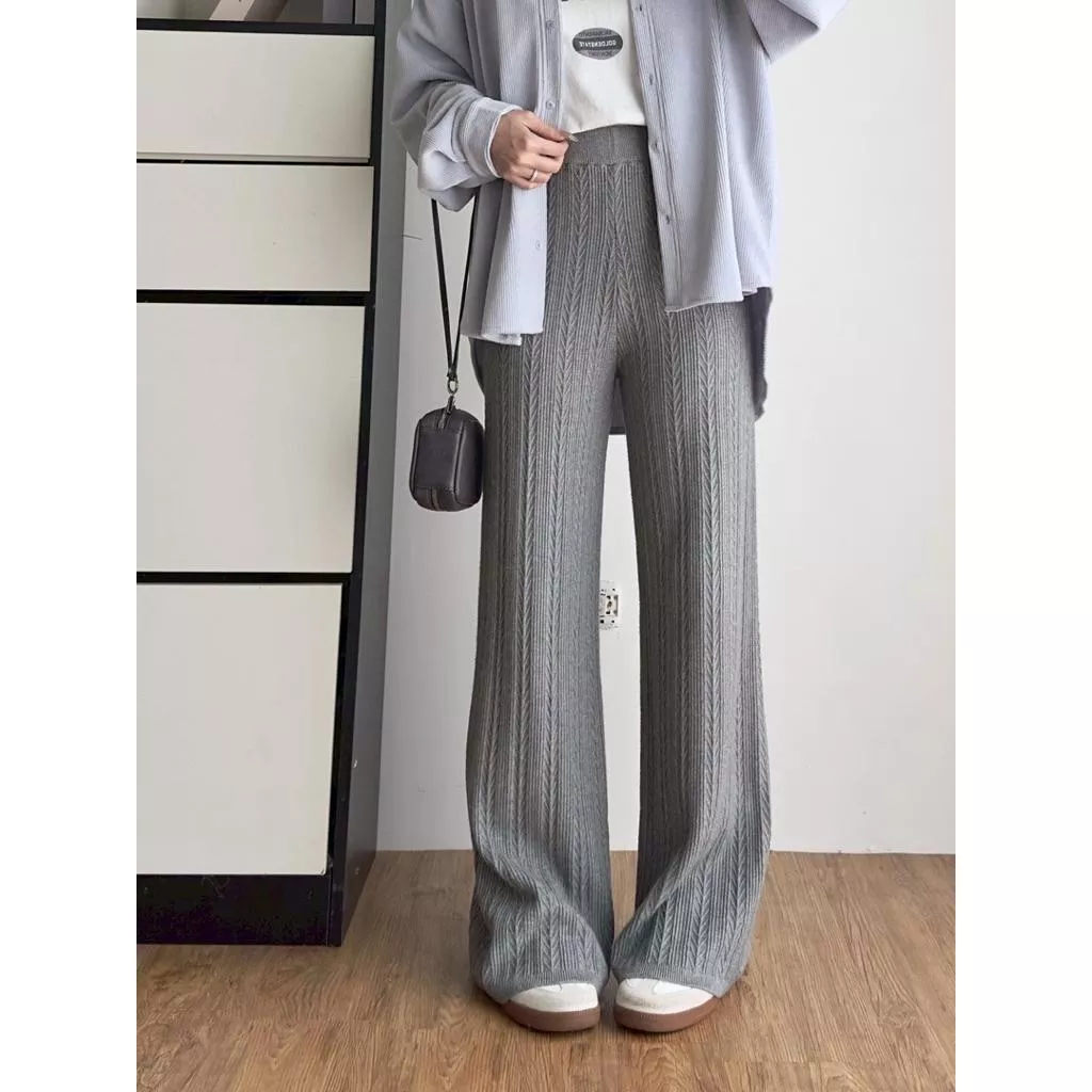 ʀ.ᴄʜ 麻花針織闊腿褲