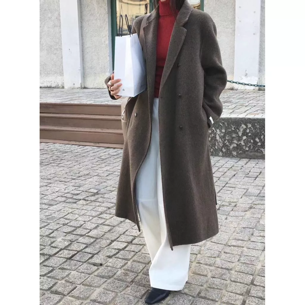 ʀ.ᴄʜ ◡̈ 秋季新款搭配𝗼𝗼𝘁𝗱 全羊毛長款大衣
