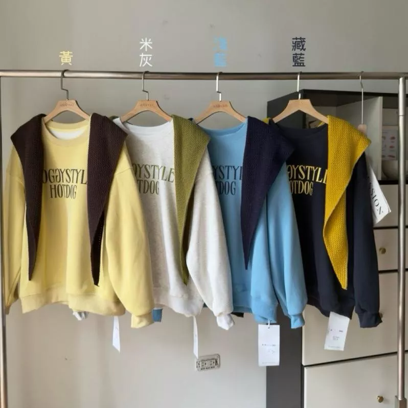 ʀ.ᴄʜ 披肩英文寶寶絨大T