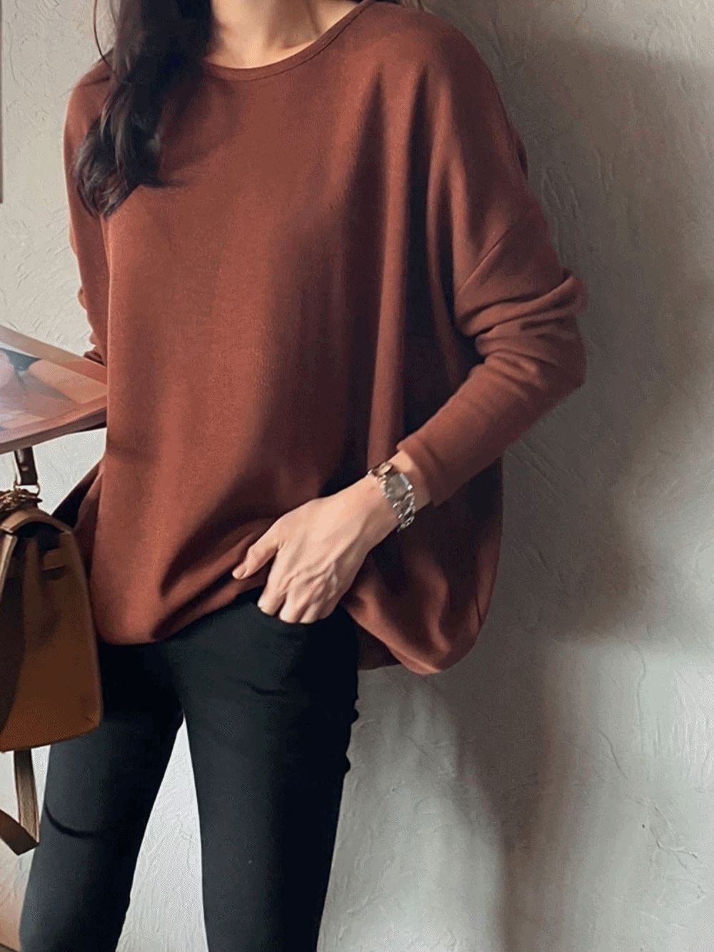 ʀ.ᴄʜ 圓領素面針織上衣