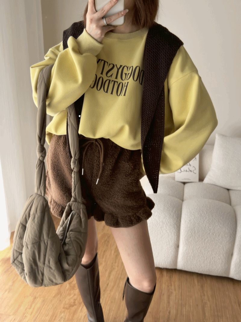 ʀ.ᴄʜ 披肩英文寶寶絨大T