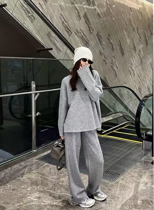 R.CH 奶糯毛衣+長褲套裝