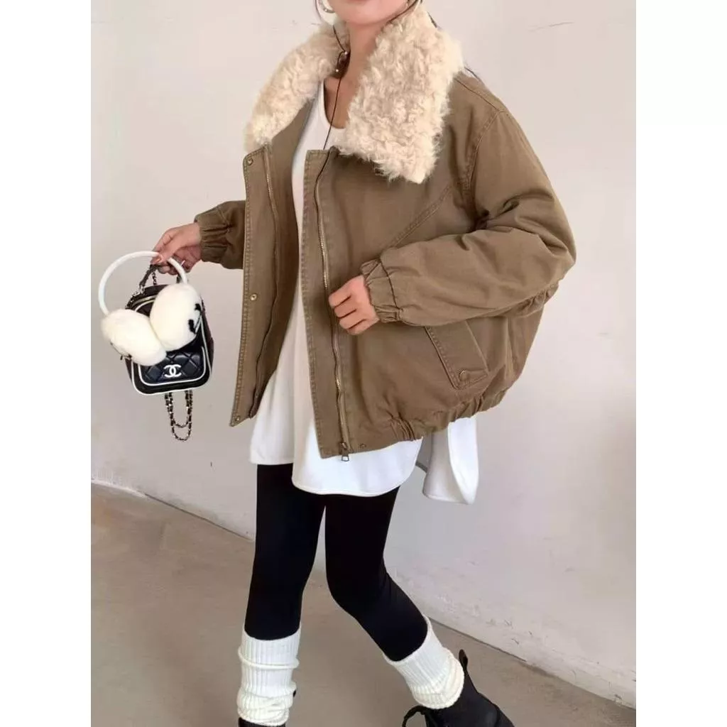 ʀ.ᴄʜ 毛毛領羽絨外套