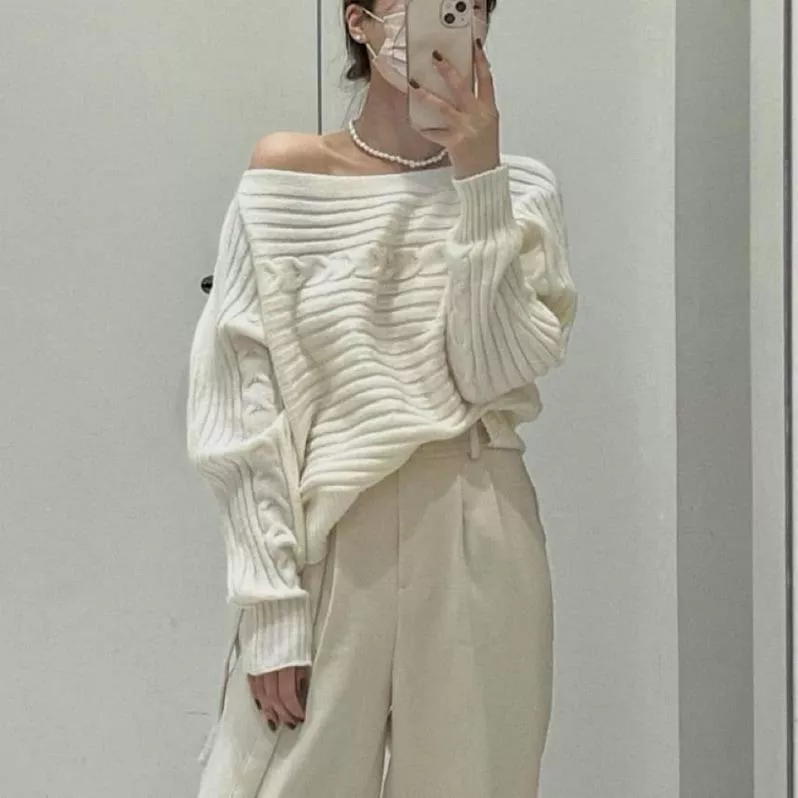 ʀ.ᴄʜ 麻花一字上衣