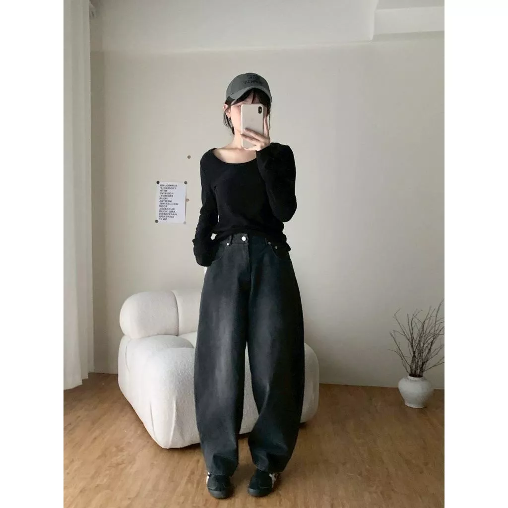 ʀ.ᴄʜ 洗水復古牛仔彎刀褲