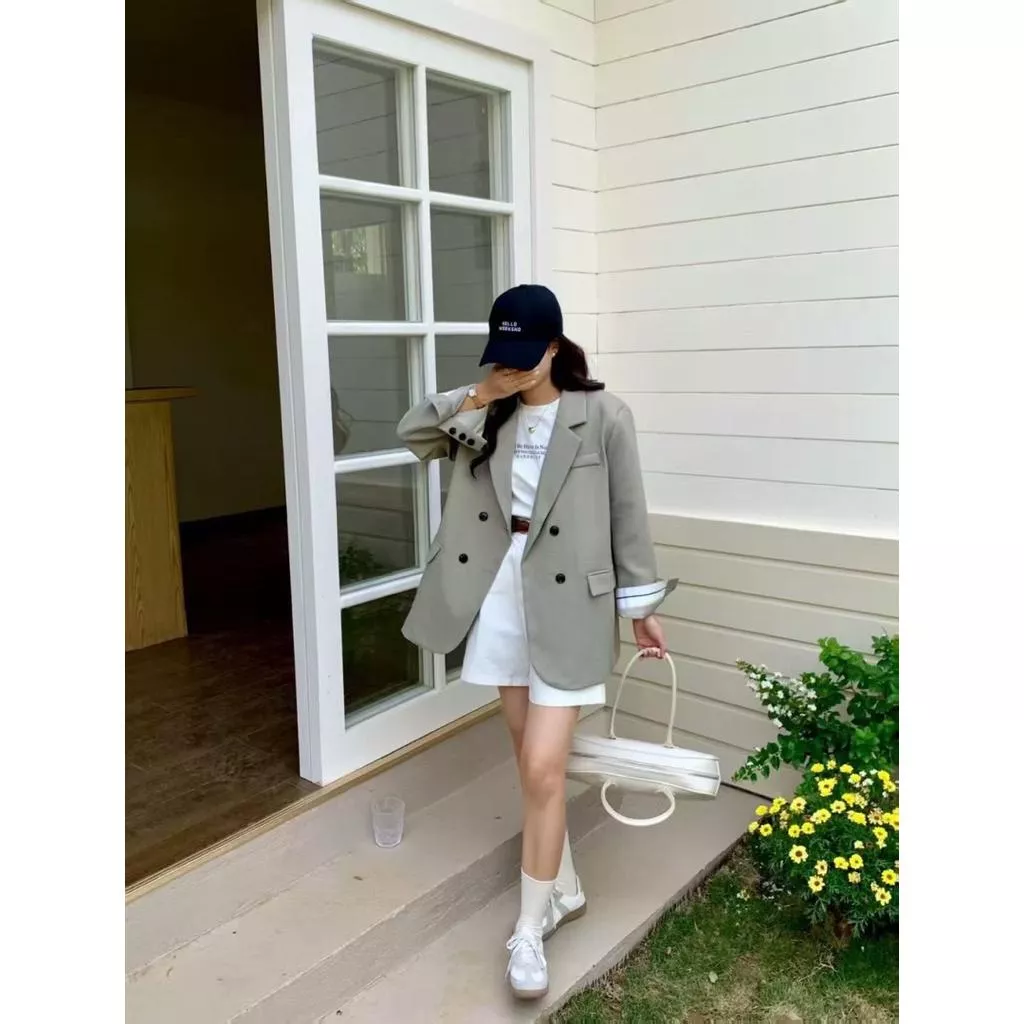 ʀ.ᴄʜ手袖拼接西外套