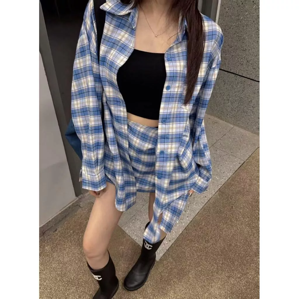 ʀ.ᴄʜ 格子綁帶造型襯衫