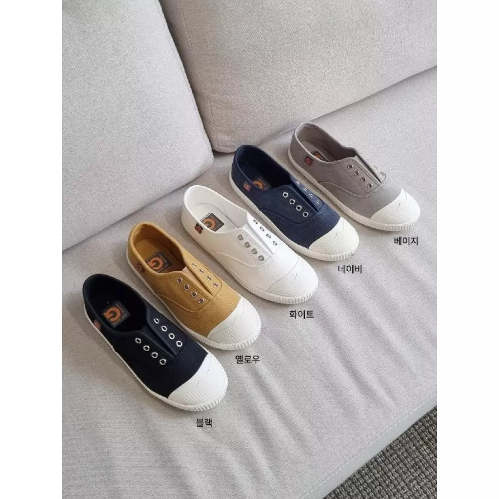 🇰🇷正韓東大門G牌貝殼頭平底鬆緊懶人帆布休閒鞋
