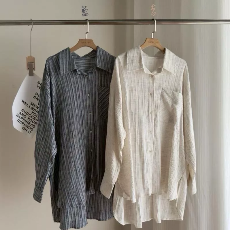 ʀ.ᴄʜ 壓皺線條襯衫