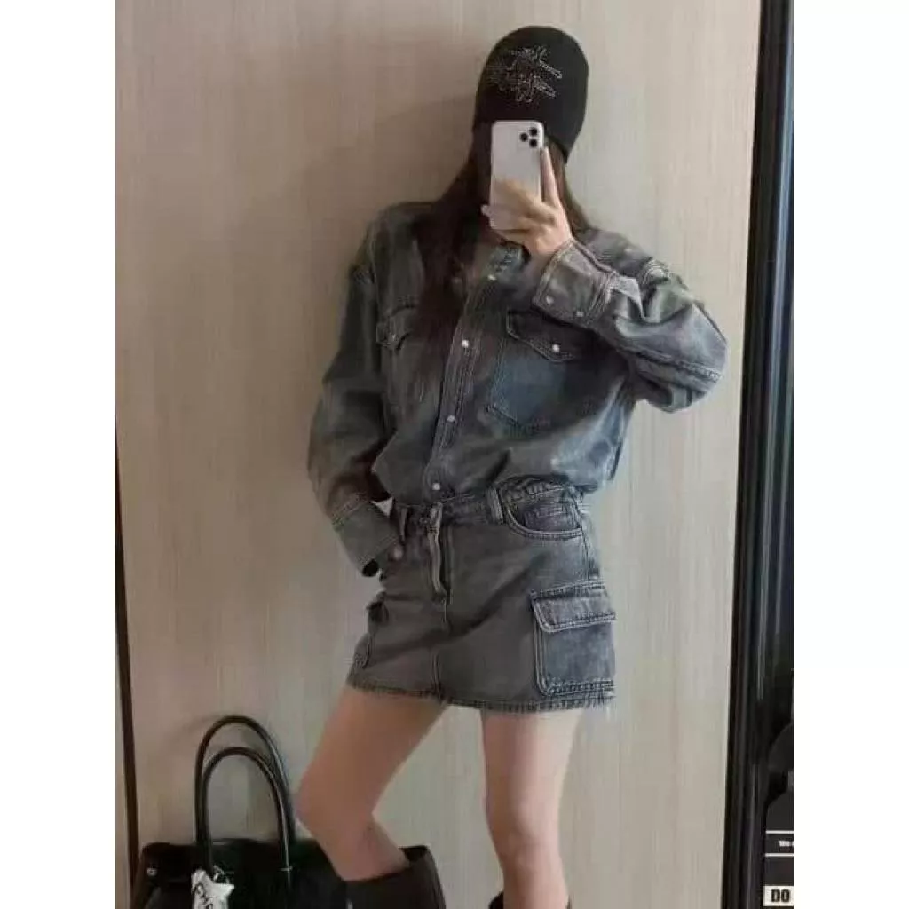 ʀ.ᴄʜ 工裝牛仔短裙