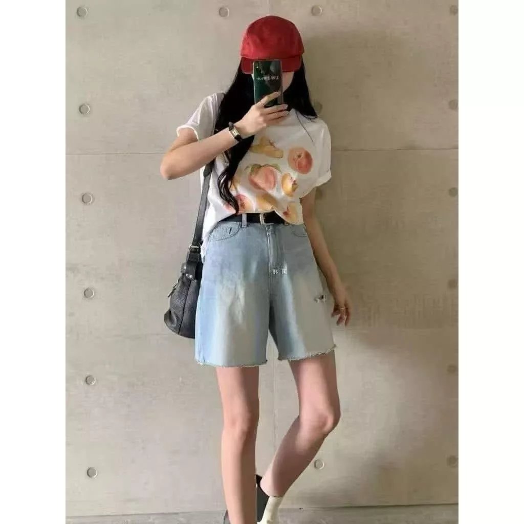 ʀ.ᴄʜ 5分時髦淺藍短褲