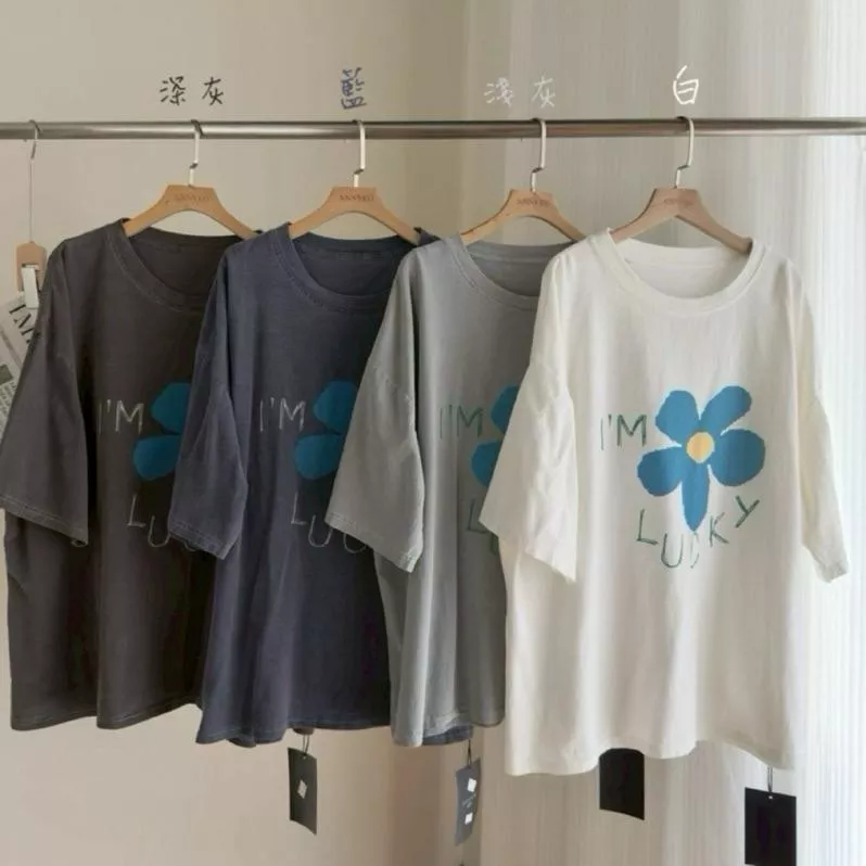 ʀ.ᴄʜ 洗水面料花朵大T