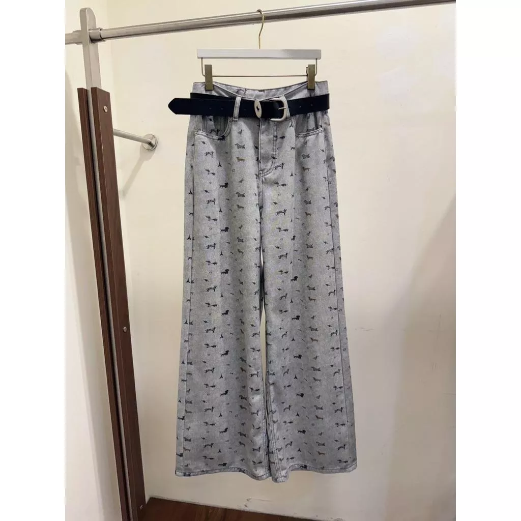 ʀ.ᴄʜ 狗狗直筒牛仔褲