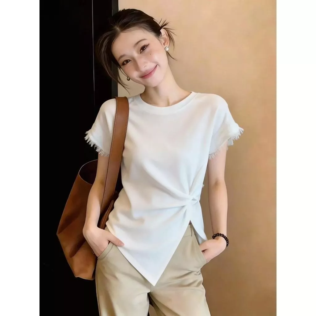 ʀ.ᴄʜ 蕾絲袖造型T