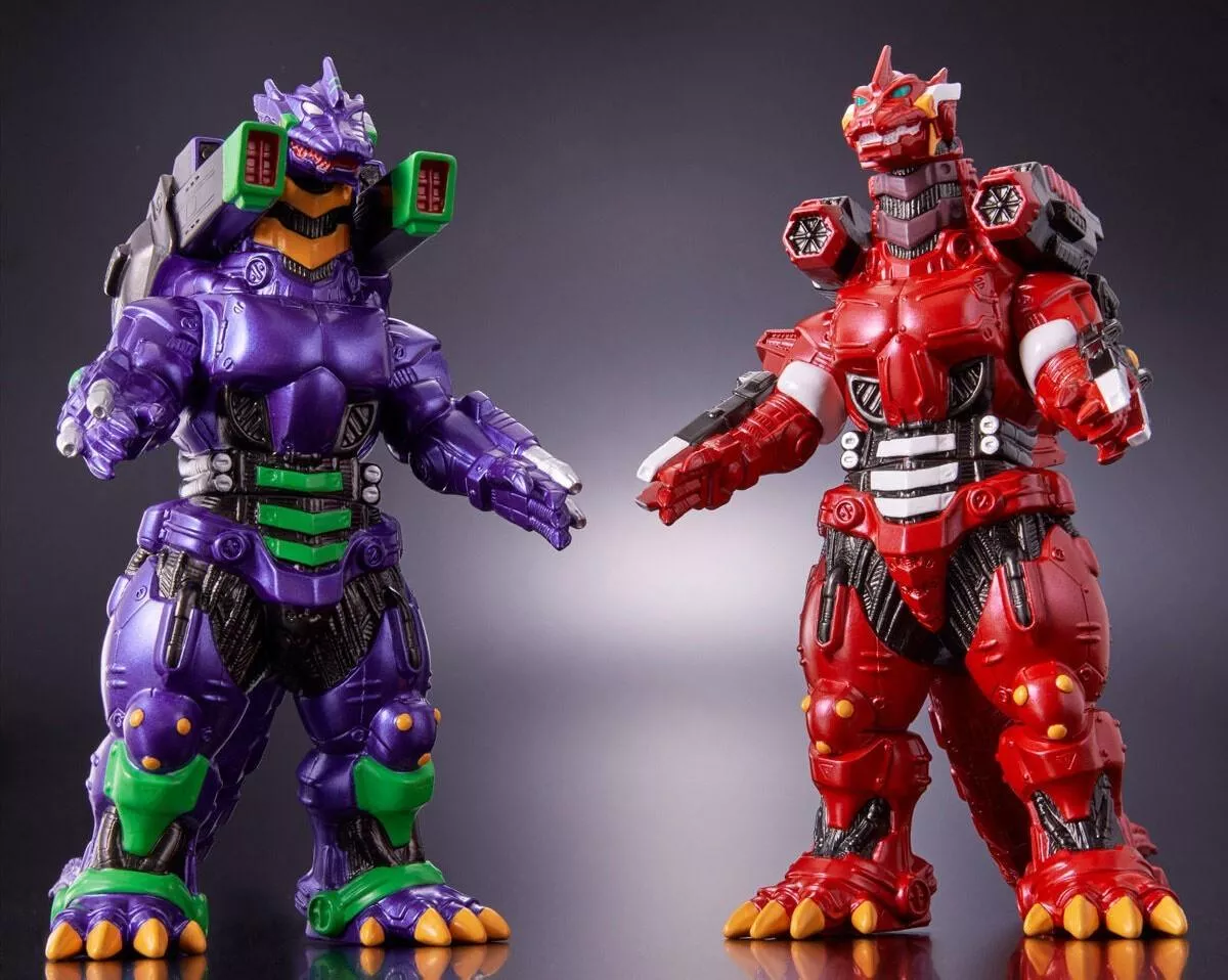 【怪獸天團】 萬代 MOVIE MONSTER系列 2002 三式機龍 重武裝型 初號機/2號機 軟膠