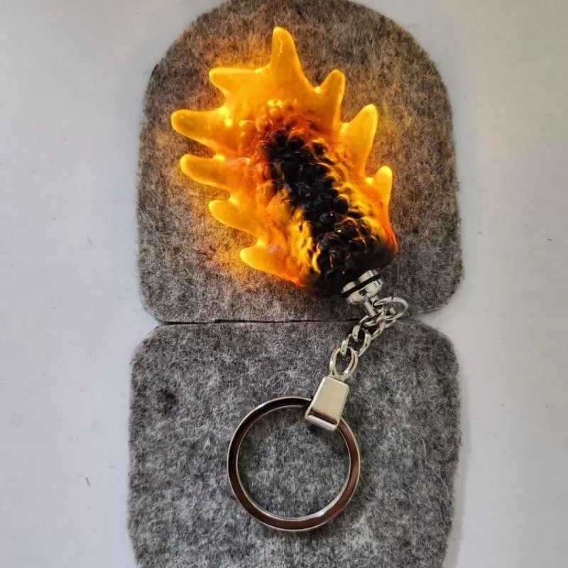 【怪獸天團】哥吉拉背鰭 1995紅蓮哥吉拉鑰匙圈 發光限定版