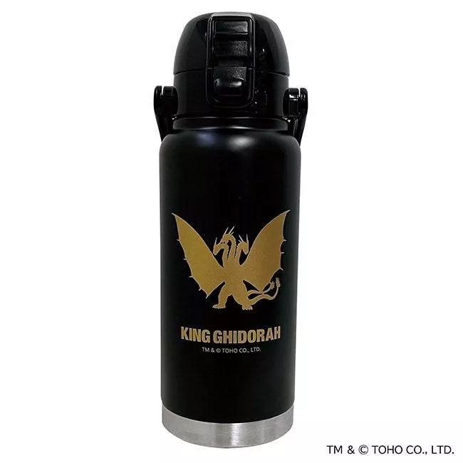 【怪獸天團】哥吉拉商店限定  王者基多拉不鏽鋼水壺 直飲款