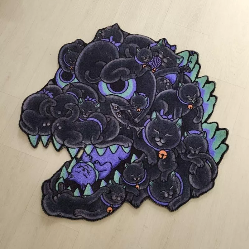 【怪獸天團】OFF ATR 設計師 百貓紅蓮 核限定色 哥吉拉地墊 室內地毯 限量款