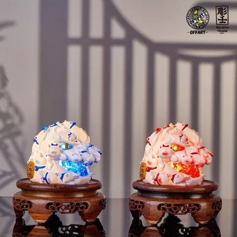 【怪獸天團】百貓紅蓮 Mini 青花瓷/釉裡紅 全球限量399 發光版