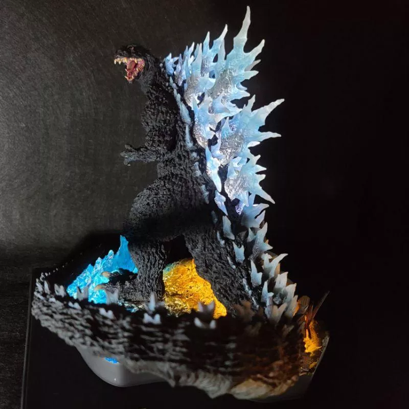 【怪獸天團】X-PLUS RMC 生賴範義 哥吉拉(2004) 電影海報「再會了，哥吉拉」版 發光版