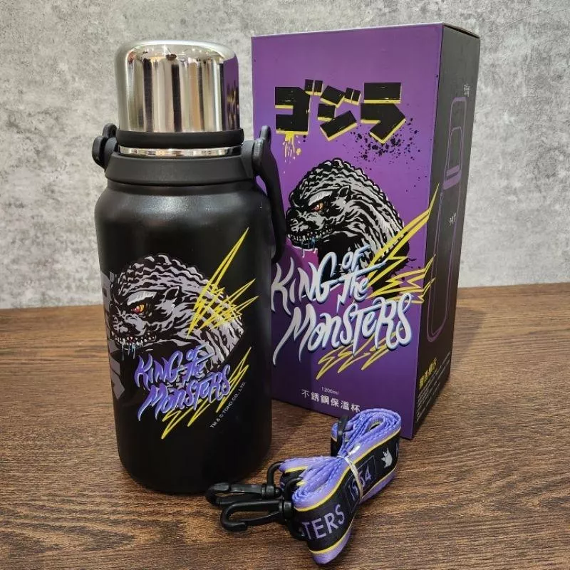 【怪獸天團】7-11 哥吉拉聯名 手提不鏽鋼保溫瓶 哥吉拉水壺