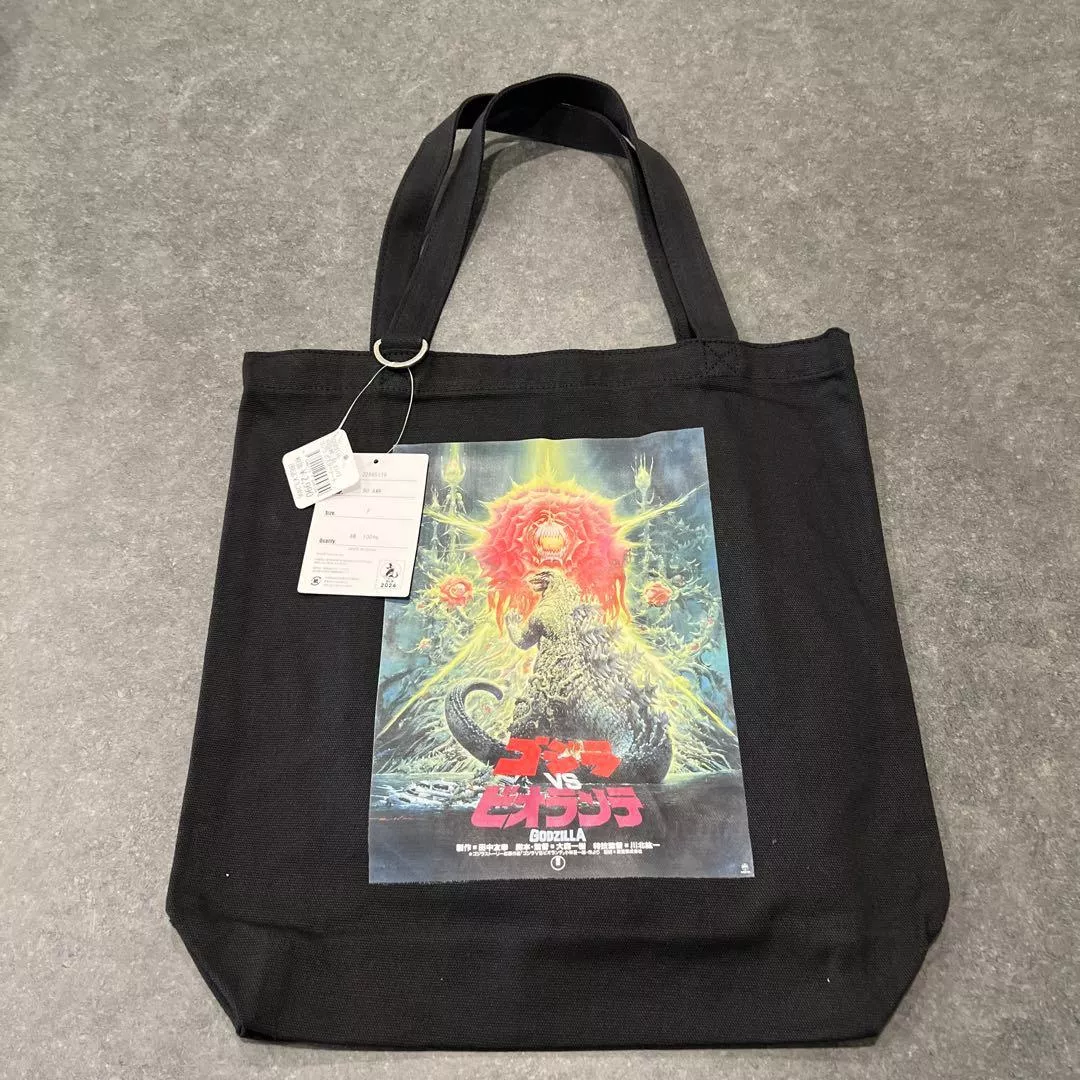 【怪獸天團】現貨 哥吉拉電影海報款 1989哥吉拉 VS 碧奧蘭蒂 哥吉拉托特包