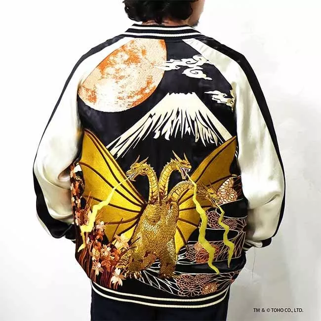 【怪獸天團】日本正版 錦 Nishiki 月下桜 基多拉 刺繡外套 L