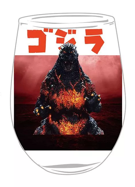 【怪獸天團】哥吉拉商店限定 1995紅蓮哥吉拉 3D玻璃杯