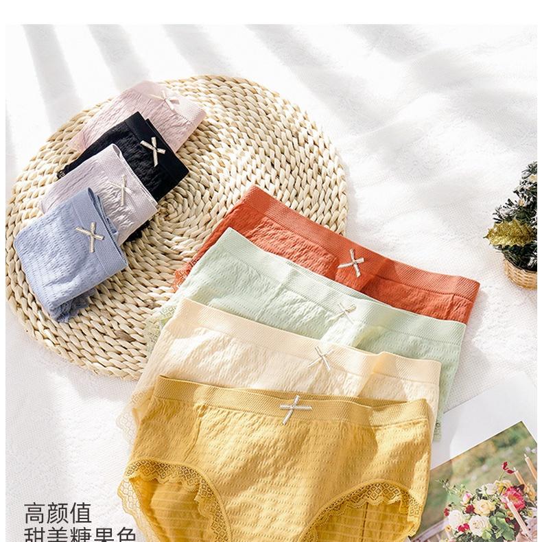 石墨烯透氣中腰F碼女內褲-泡泡