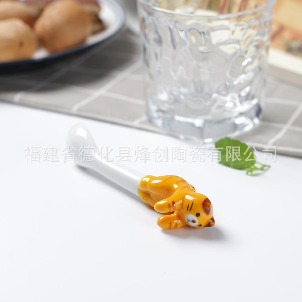 文創ZAKKA可掛式陶瓷貓咪勺子
