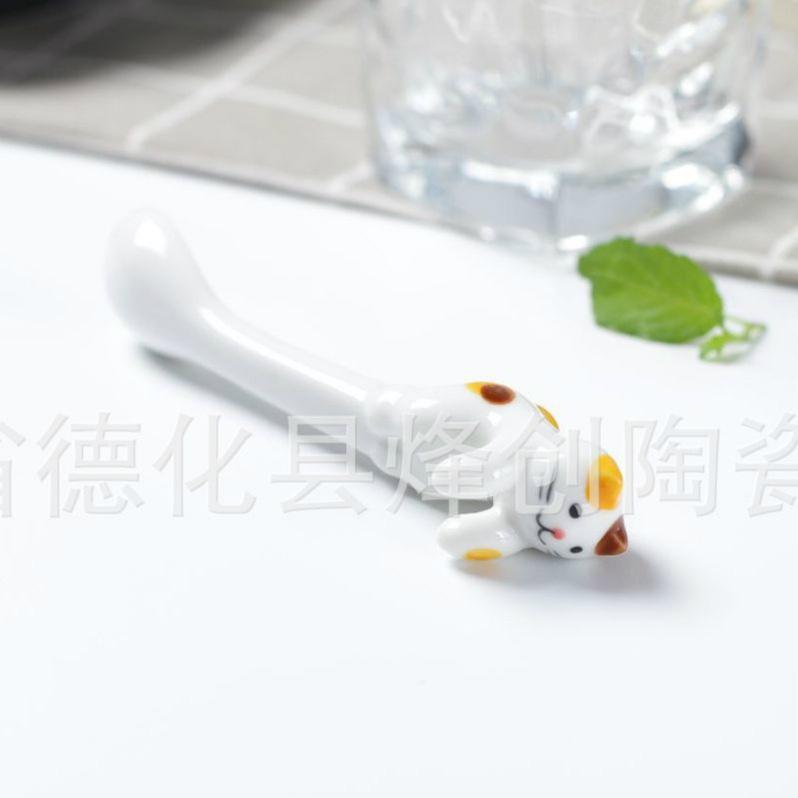 文創ZAKKA可掛式陶瓷貓咪勺子