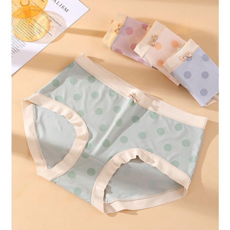 <煎妮>高腰莫代爾涼感大碼女內褲-圓點