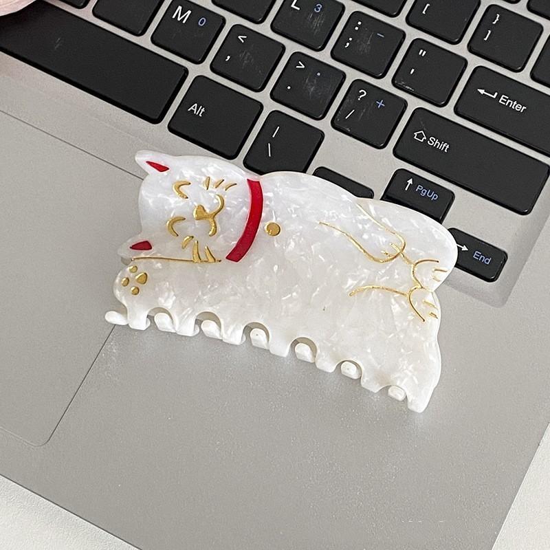 <煎妮雜貨>毛茸茸抓夾三角夾髮夾鯊魚夾醋酸夾