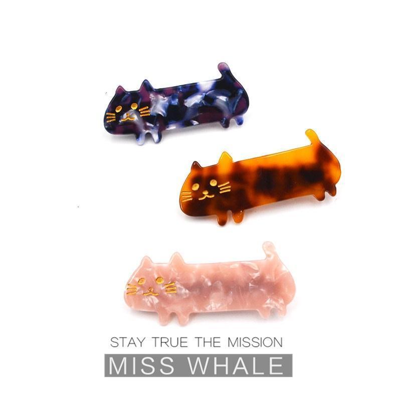 <煎妮>日系頭飾可愛甜美貓咪-6cm髮夾